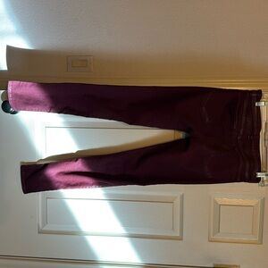 J brand soft skinny Jean burgundy w silver accents